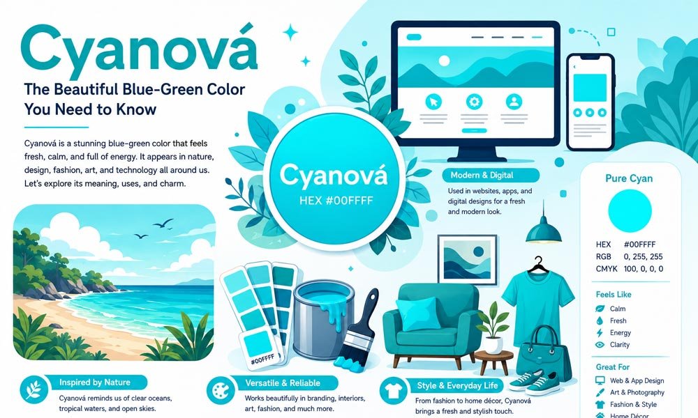 Cyanová: The Beautiful Blue-Green Color You Need to Know